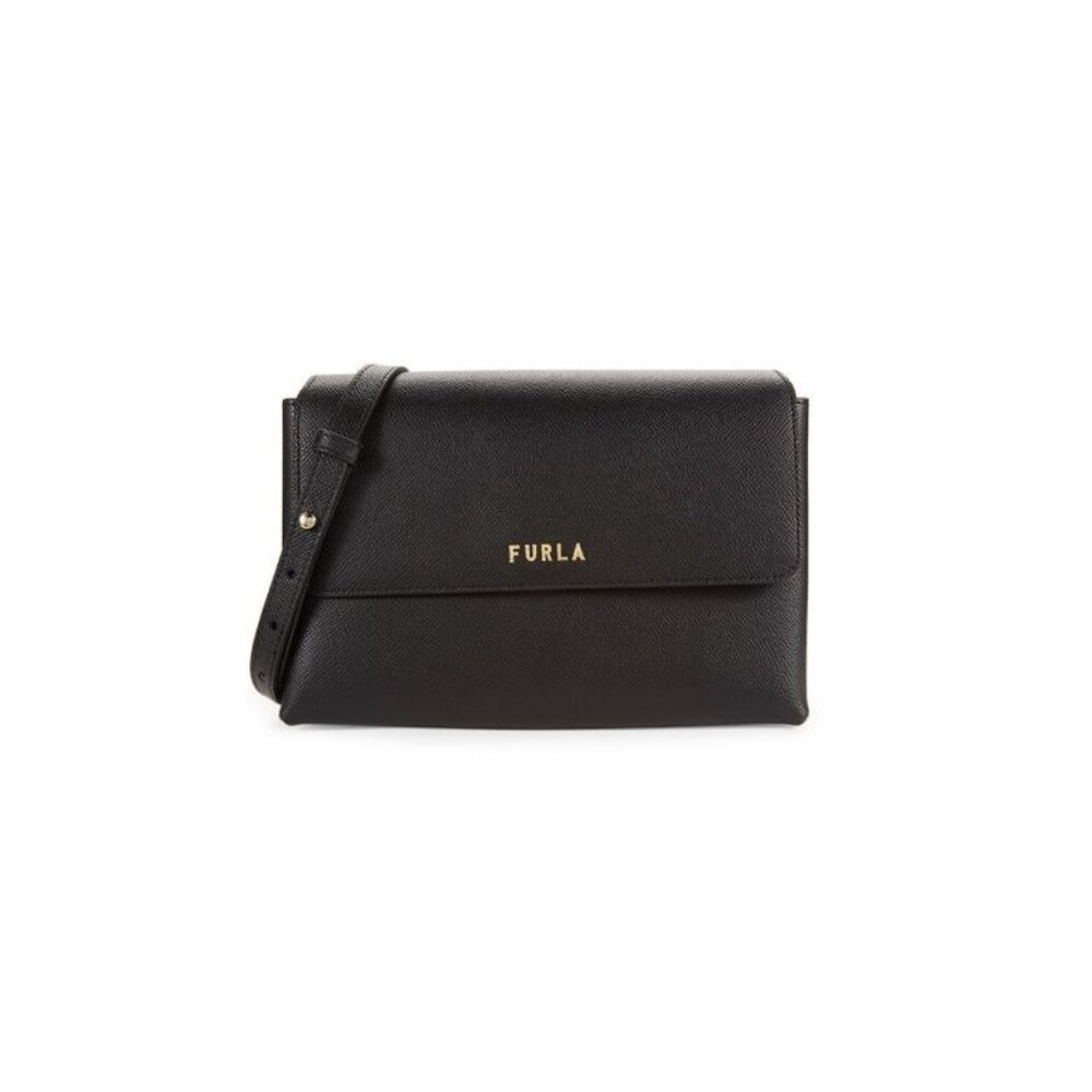 NEW FURLA Eos Leather Crossbody Bag NERO/100% AUTHENTIC